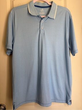 Rugby University‎ Mens Polo Sz M blue Extreme Soft Short Sleeve